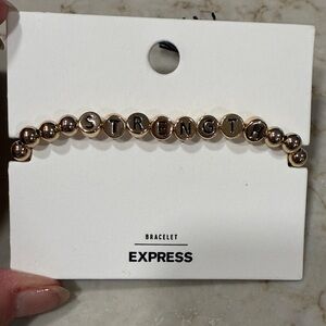 Express Gold Beaded 'STRENGTH' Bracelet